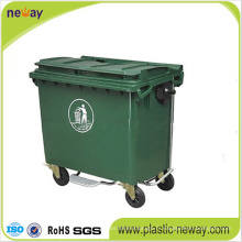 660L poubelle extérieure en plastique écologique